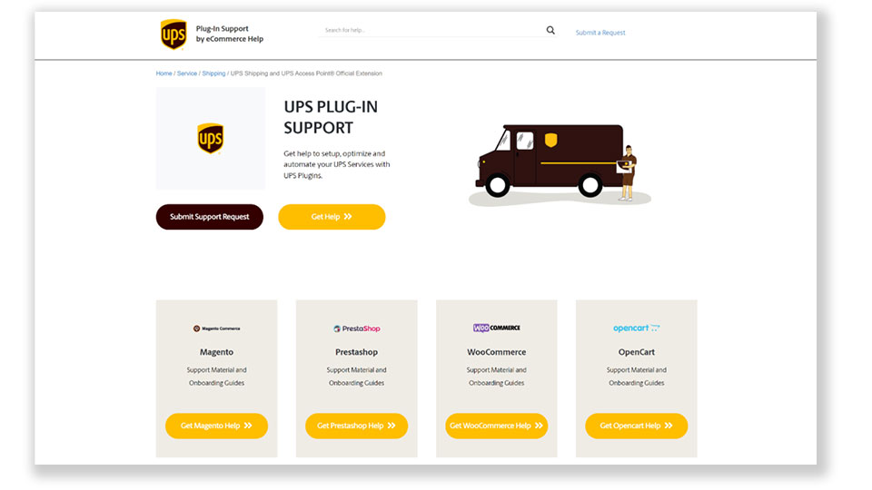 E-Commerce plug-in support