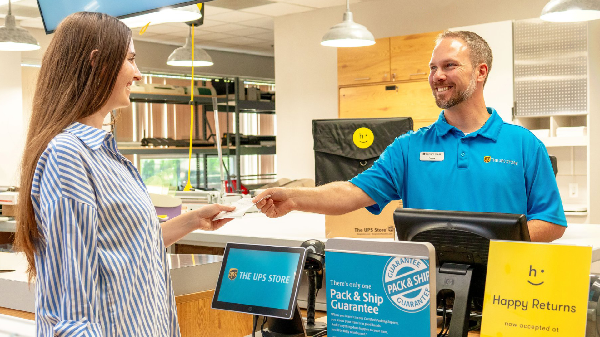 Employee working at register