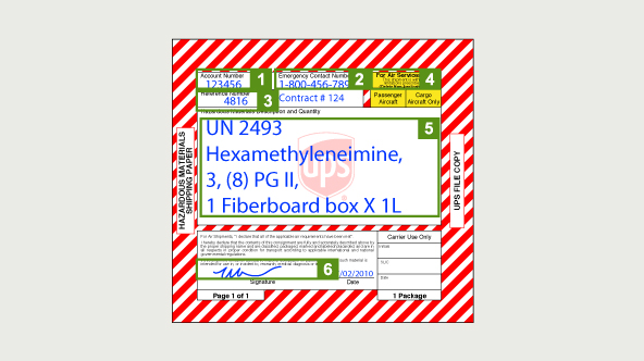 Hazardous Materials Shipping Papers | UPS - United States