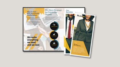 A sample of printable brochures.