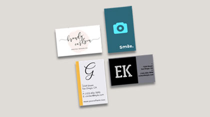 A sample of printable business cards.